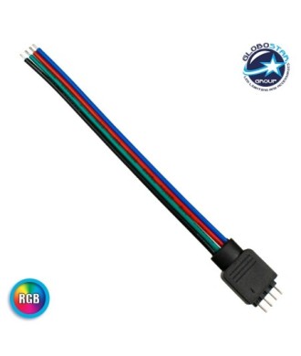 GloboStar® 70725 RGB Connector με καλώδιο 4 PIN